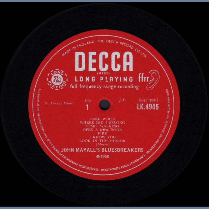 Bare Wires - Original 1968 UK Decca label 12-track 1st Pressing Mono LP - 1B/1U Mother/Stamper