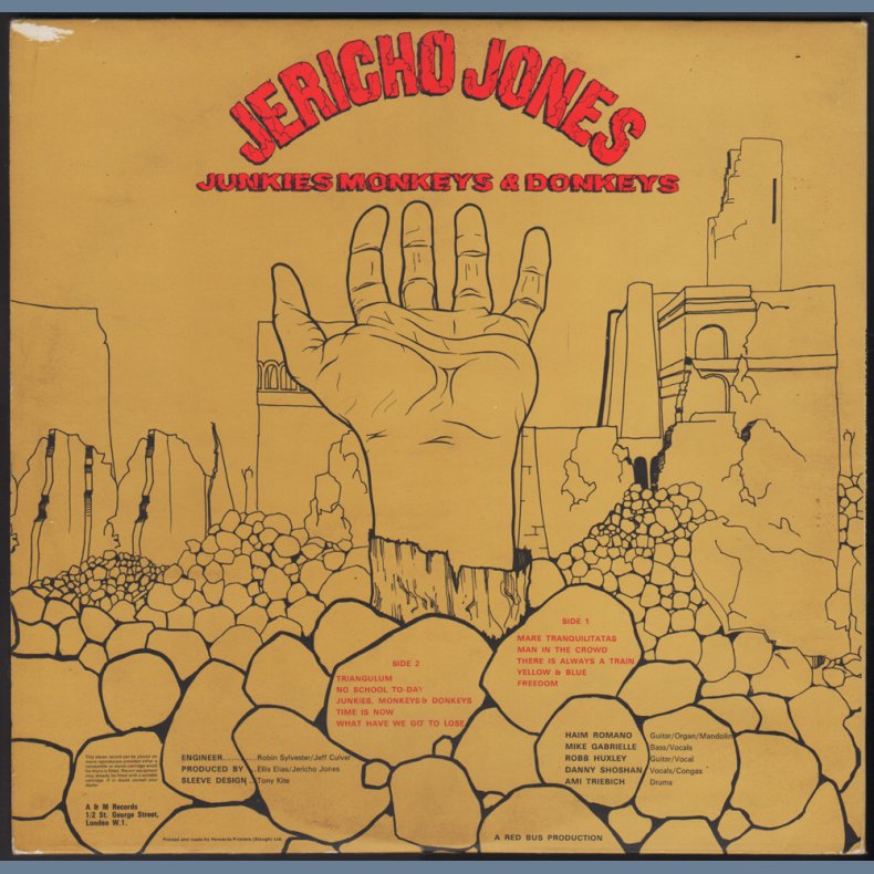 Junkies Monkeys &amp; Donkeys - Original 1971 UK A&M label 10-track 1st Pressing LP