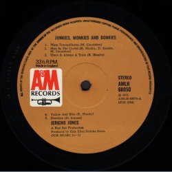 Junkies Monkeys &amp; Donkeys - Original 1971 UK A&M label 10-track 1st Pressing LP
