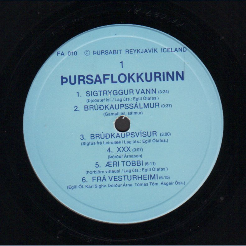 &THORN;ursabit - Original 1979 F&aacute;lkinn label 10-Track LP