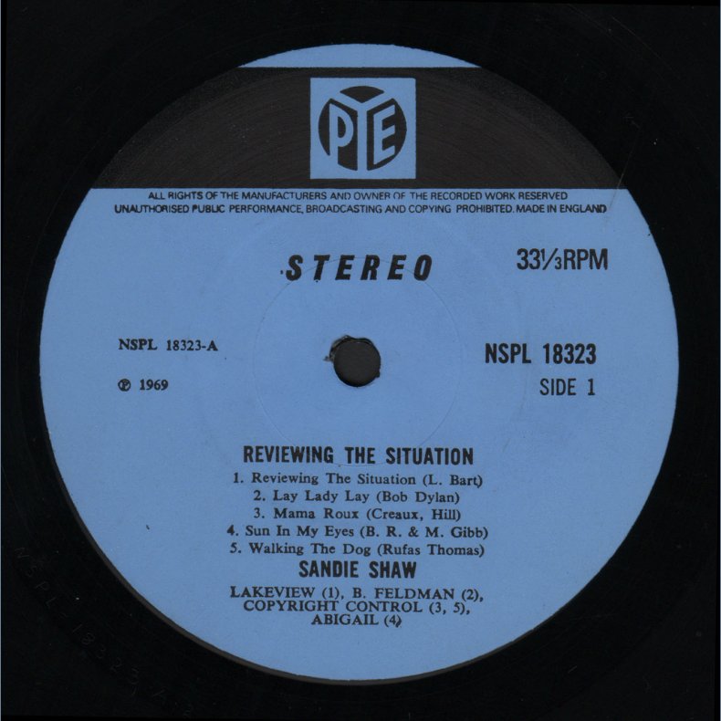 Reviewing The Situation - 1969 UK Pye label 10-track Stereo LP