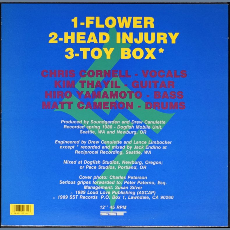Flower - Original 1989 US SST label 3-track 12"