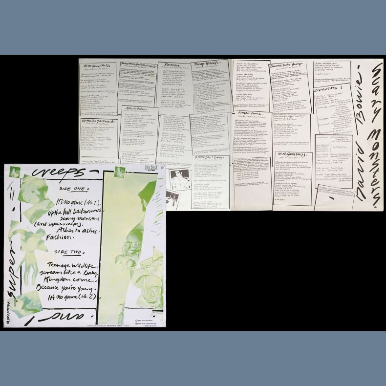 Scary Monsters - Original 1980 Portugese RCA Victor label 10-track LP - Orange Labels, Green back