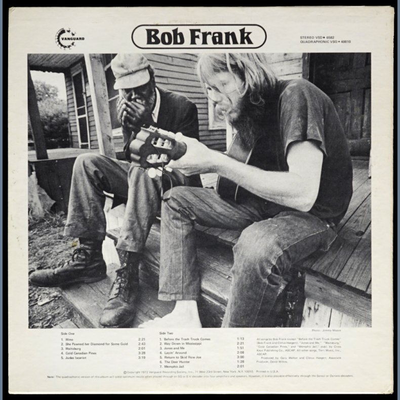 Bob Frank - 1969 US Vanguard label 12-track LP - Promotional White Label Issue