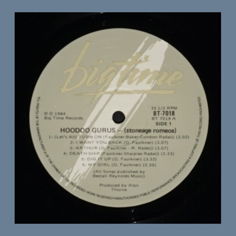 Stoneage Romeos - Australian Vinyl LP - Grey Labels