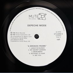 A Broken Frame - Original 1982 Scandinavian Mute label 10-track LP