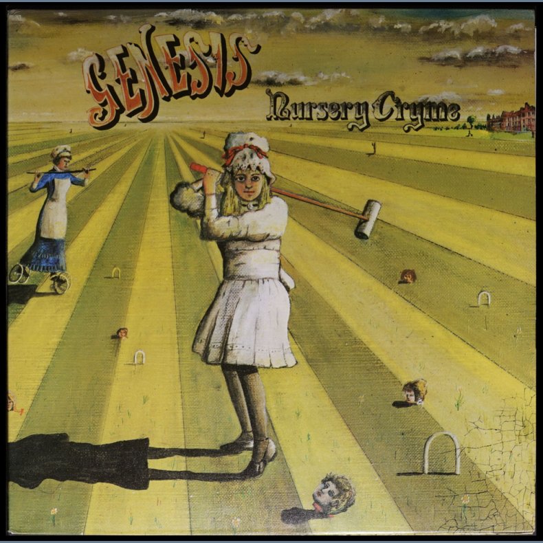 Nursery Cryme - 1974 UK Charisma label 7-track LP - Small Madhatter logo &amp; B&C text labels