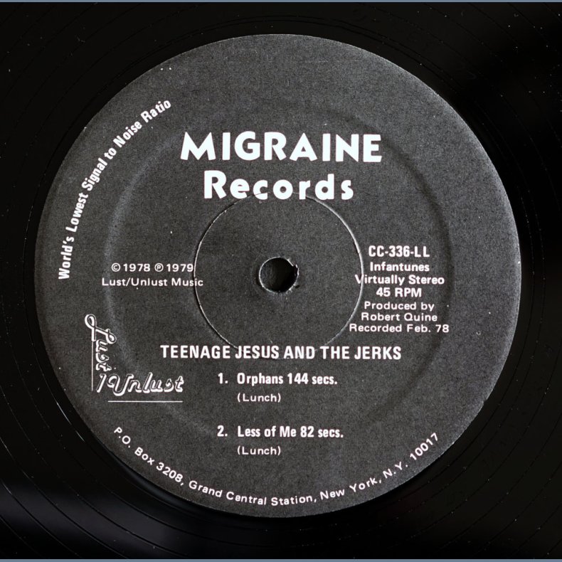Teenage Jesus And The Jerks - Original 1979 US Migraine label 7-track 2nd Issue 12"