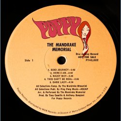 The Mandrake Memorial - 1968 US Pressed Poppy label Promotional Issue Mono 10-track LP