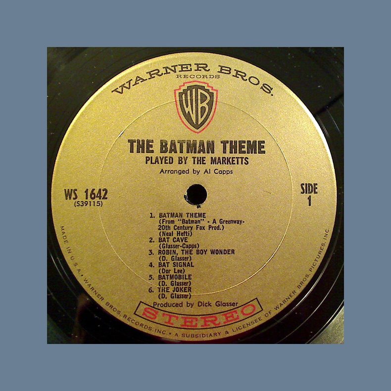 The Batman Theme Played By The Marketts - 1966 US Warner Bros label 12-track LP