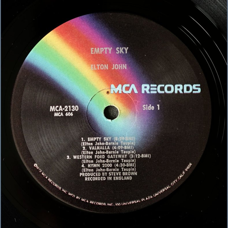 Empty Sky - 1975 US Pressed MCA label 9-track LP