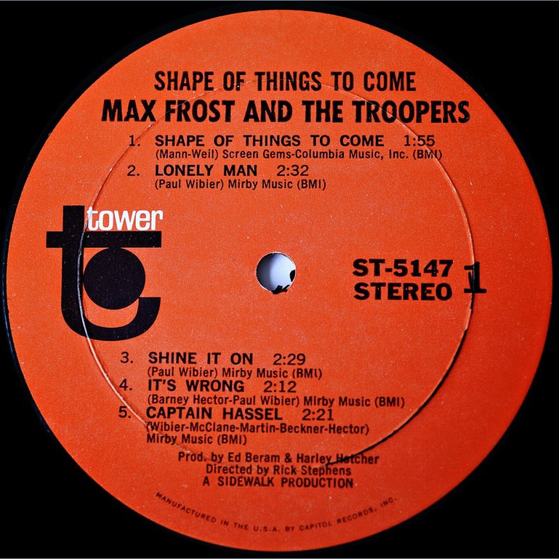 Shape Of Things To Come - 1968 US Pressed Tower Records label 10-track LP