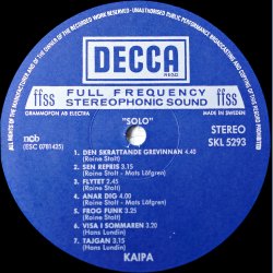 Solo - 1978 Swedish Pressed Decca label 11-track LP