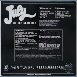 The Second Of July - 1997 UK Pressed Essex Records label 14-track LP
