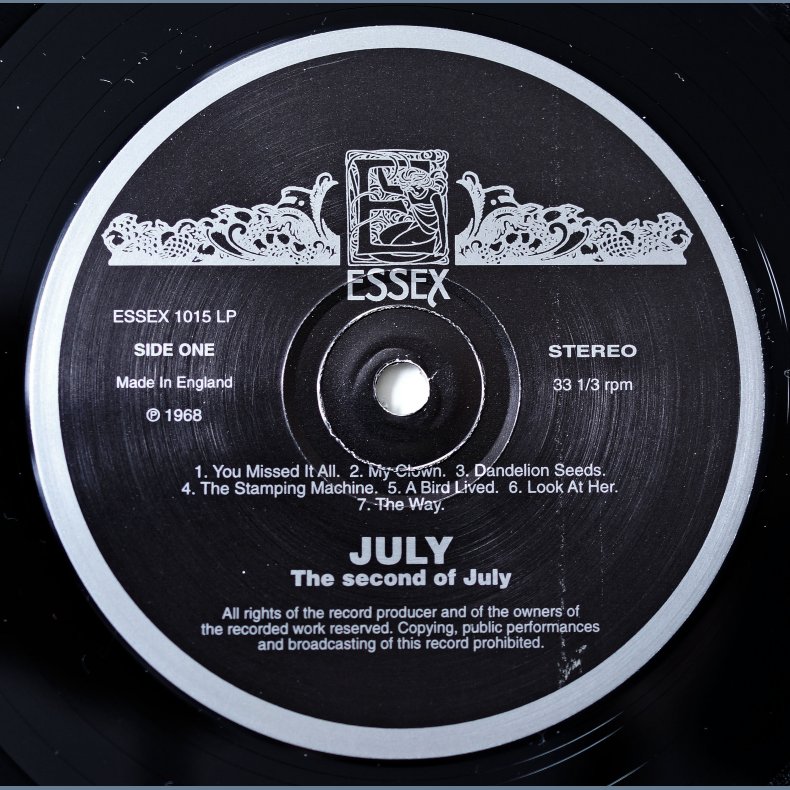 The Second Of July - 1997 UK Pressed Essex Records label 14-track LP