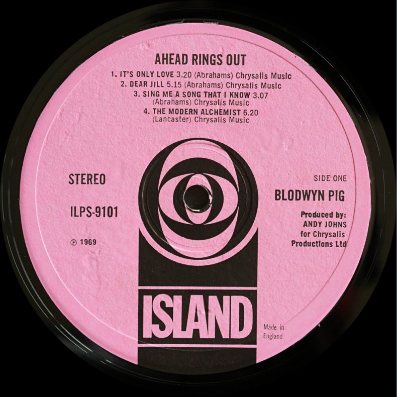 Ahead Rings Out - 1969 UK Island label 2nd Issue 9-track LP - Rough Pink 'Block' Labels 