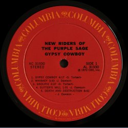 Gypsy Cowboy - 1972 US Columbia label 11-track LP