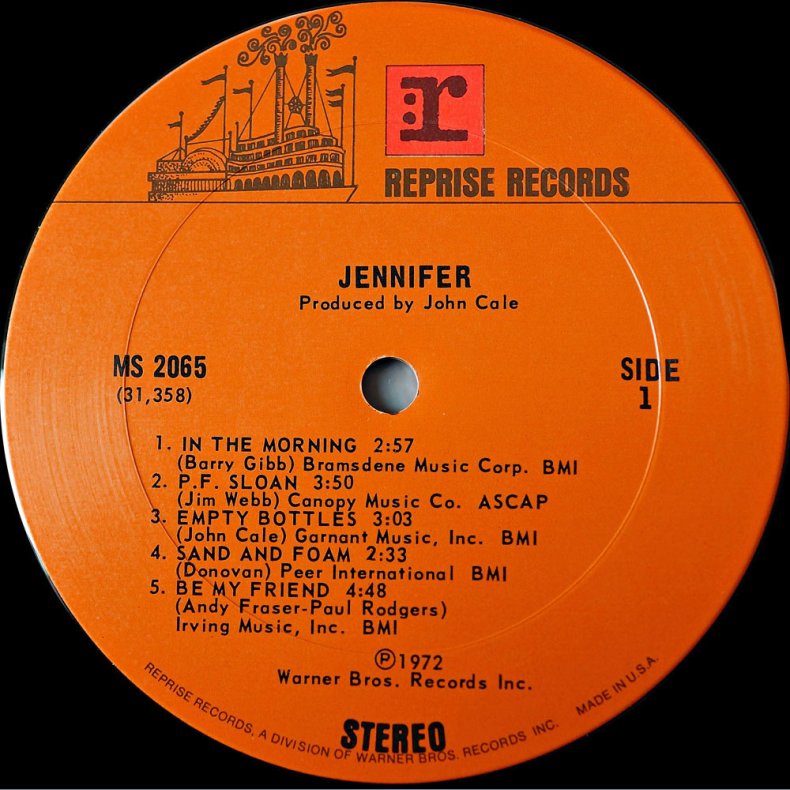Jennifer - 1972 US Pressed Reprise label 10-track LP
