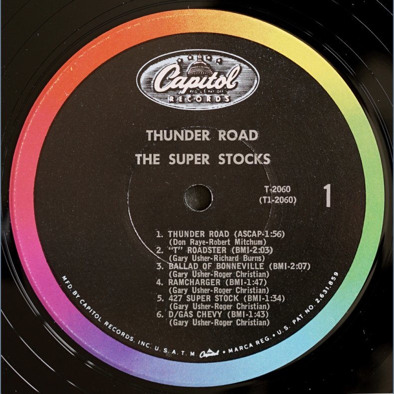 Thunder Road - 1964 US Pressed Captiol Records label 11-track Mono LP