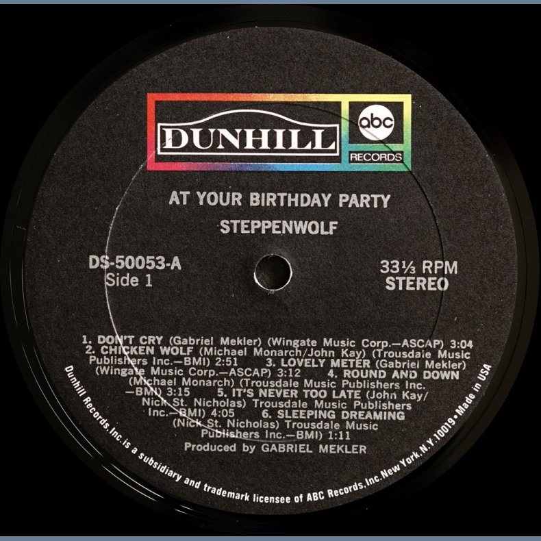 At Your Birthday Party - Original 1969 US Dunhill label 13-track LP - Die Cut Cover