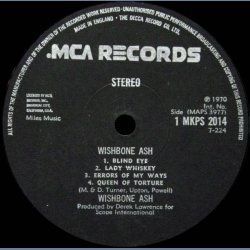 Wishbone Ash - Original 1973 UK MCA label Third Press 6-track LP    