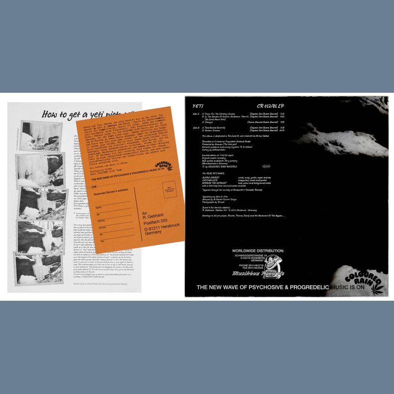 Yeti - Original 1997 German Pressed Coloured Rain label Numbered 5-track LP 