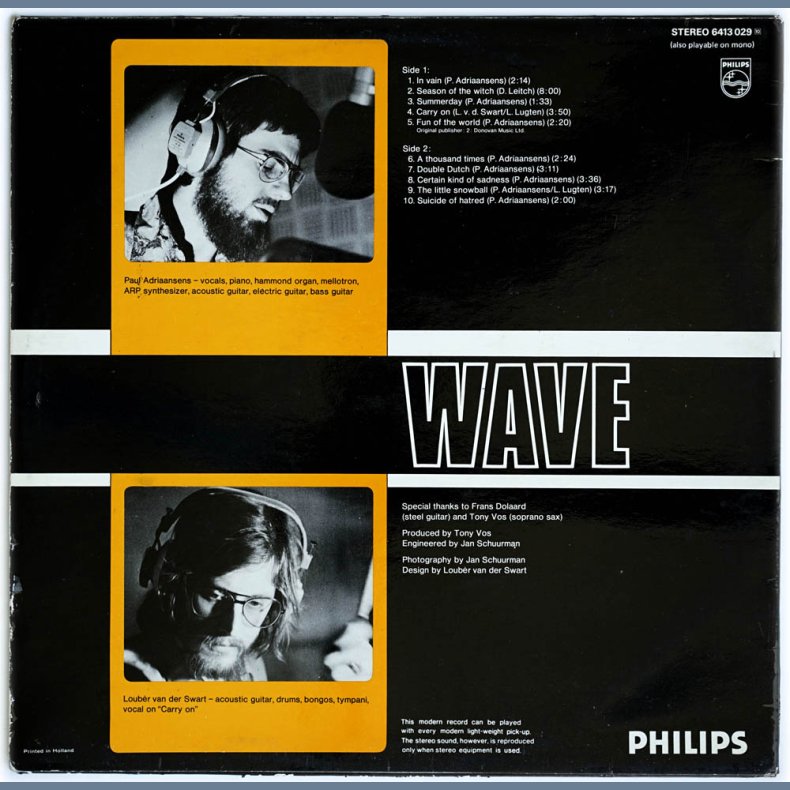 Wave - Original 1972 Dutch Pressed Phillips label 10-track LP