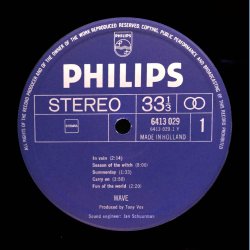 Wave - Original 1972 Dutch Pressed Phillips label 10-track LP