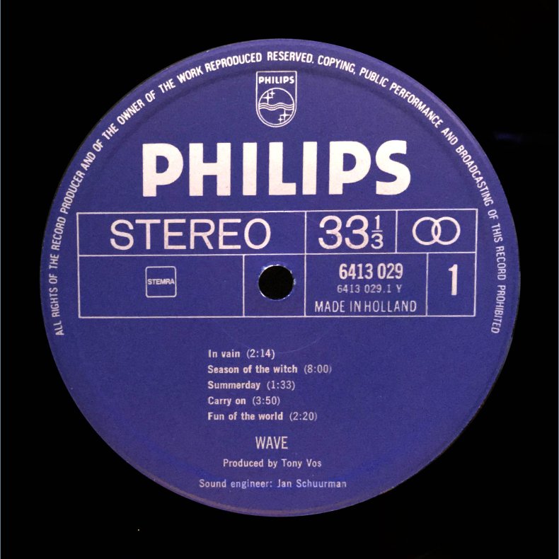 Wave - Original 1972 Dutch Pressed Phillips label 10-track LP