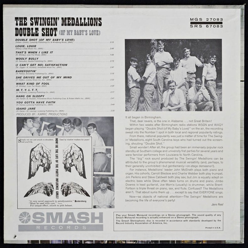 Double Shot (Of My Baby's Love) - Original 1966 US Smash label 12-track Mono LP