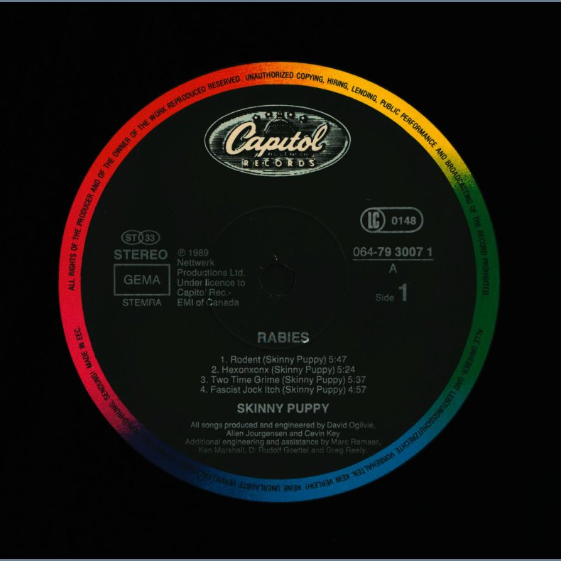 Rabies - Original 1989 German Pressed Capitol label 9-track LP