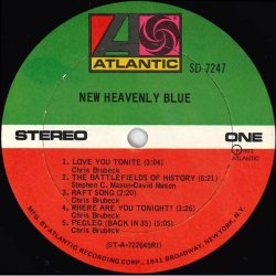New Heavenly Blue - Original 1972 US Atlantic label 10-track LP