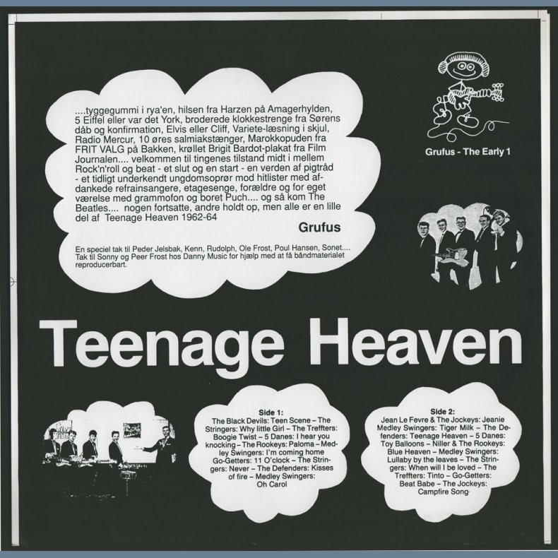 Teenage Heaven - Rare 1989 Grufus label Limited Edition 21-track compilation LP - Numbered Issue