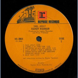 Sail Away - Original 1972 US Reprise label 12-track LP