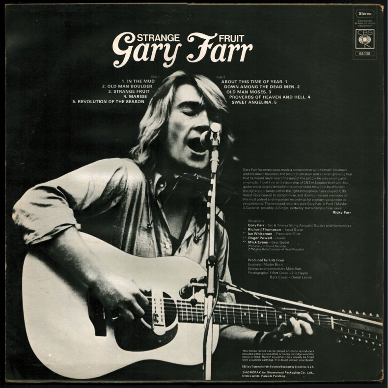 Strange Fruit - Original 1970 UK CBS label 10-track LP