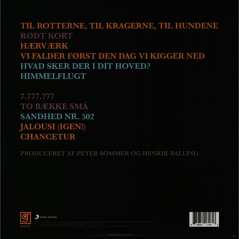 Til Rotterne, Til Kragerne, Til Hundene - 2017 Danish Genlyd Label 11-track LP Reissue