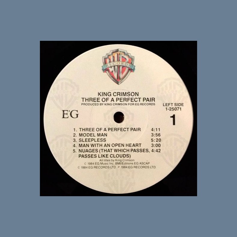 Three Of A Perfect Pair - Original US EG/Warner Bros. label 9-track LP - Gold Promo Stamped