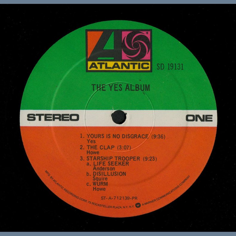 The Yes Album - Mid-to late 1970ies Atlantic label 6-track LP - All  Products - Sound Station