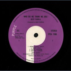 Who Do You Think We Are - Original 1973 UK Purple Records 1st Pressing 7-track LP 