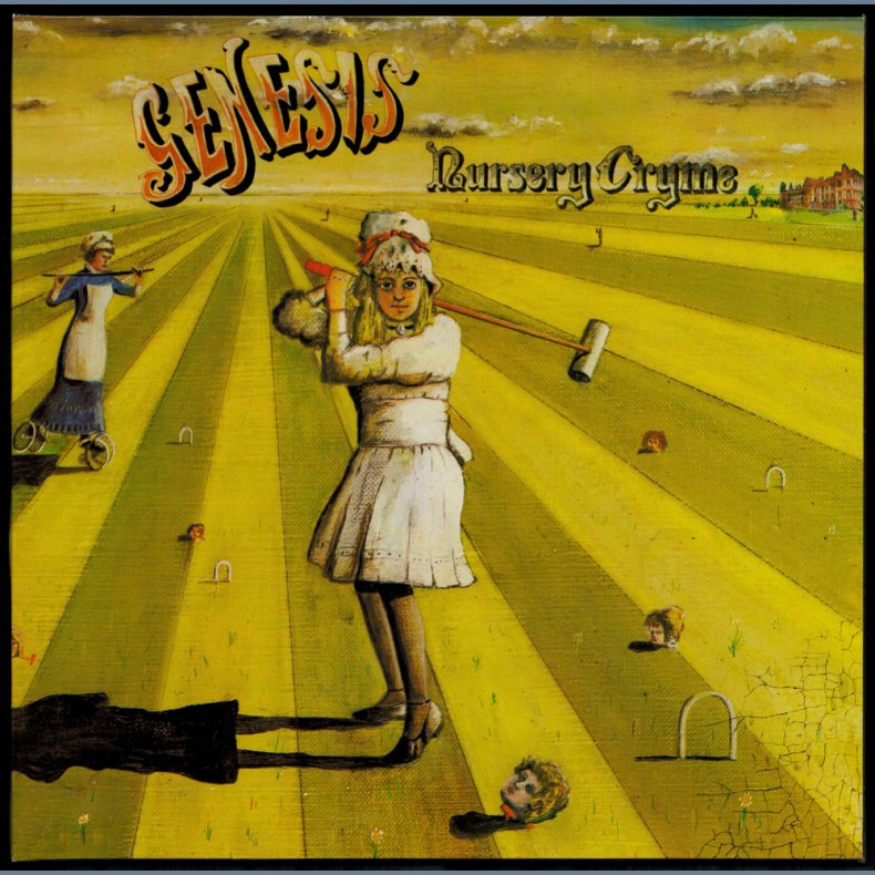 Nursery Cryme - Mid 1970ies German Philips label 7-track LP Reissue - Silver and Blue 'Grid' labels