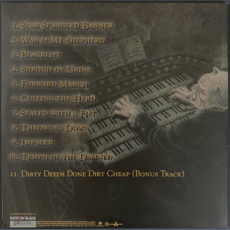 Tempo Of The Damned - 2008 UK Back On Black label Limited 'Red Splatter' Vinyl 11-track 2LP Reissue