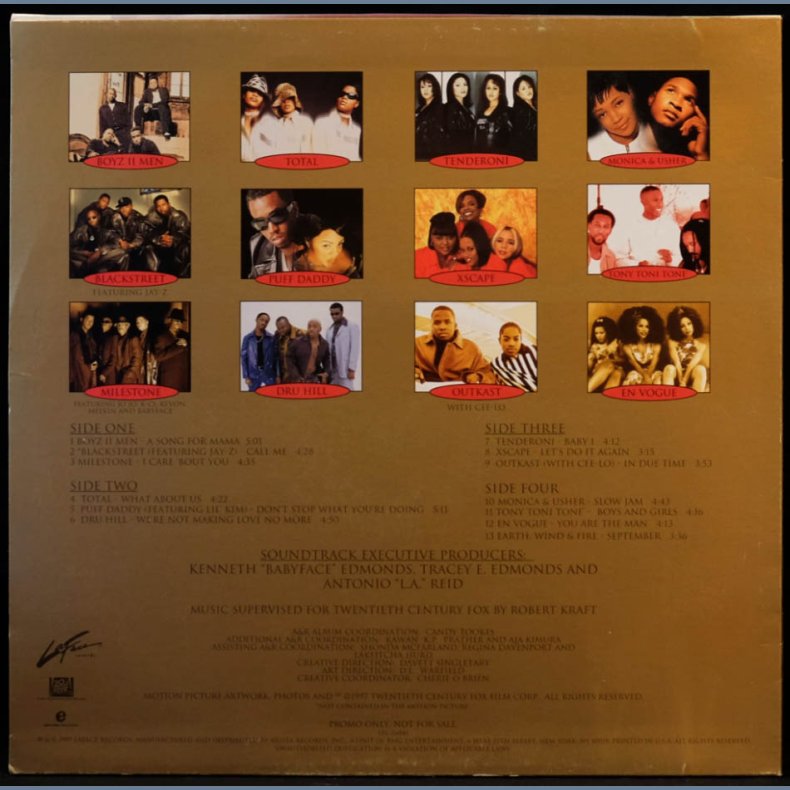 Soul Food Soundtrack - Original 1997 US LaFace label Promotional Issue 13-track 2LP Set