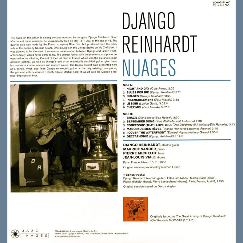 Nuages - 2017 European Jazz Images Label 12-track LP