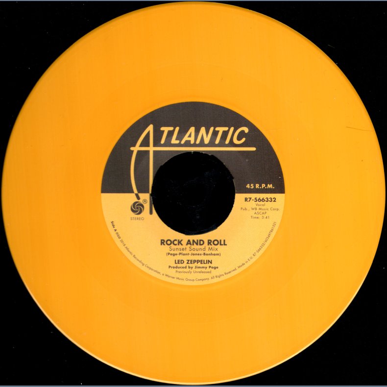 Rock And Roll b/w Friends - 2022 Atlantic label Yellow Vinyl Promotional Issue 2-track 7" Single
