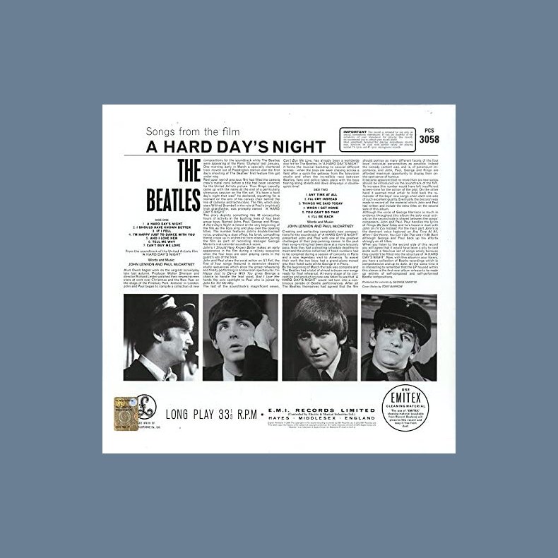 A Hard Day's Night - 2012 European Apple label 13-track LP Reissue