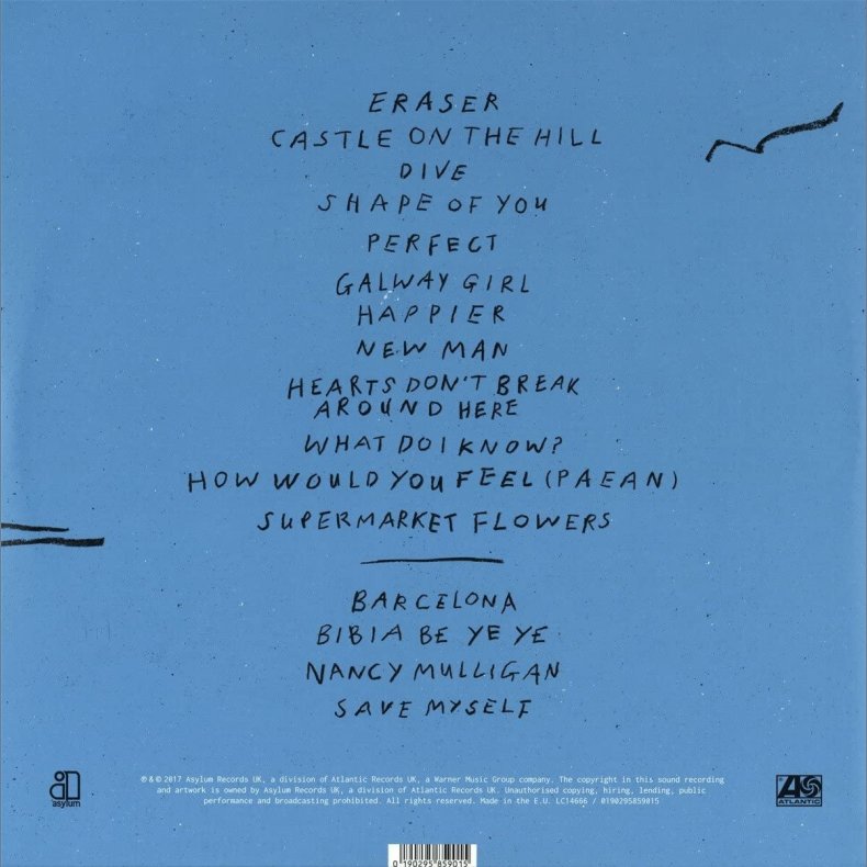 � (Divide) - 2017 Asylum/Atlantic label 16-track 2LP set