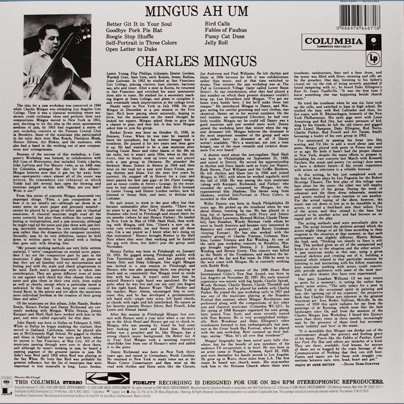 Mingus Ah Um - 2010 European Music On Vinyl label 9-track LP Reissue