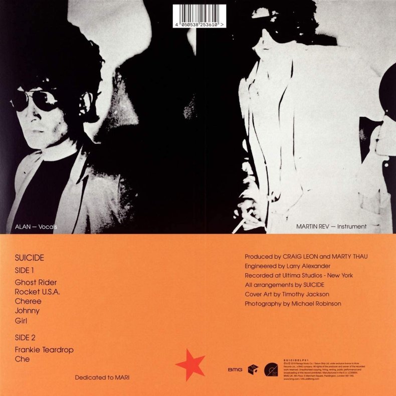 Suicide - 2019 Mute label Limited Deluxe Edition Red Vinyl 7-track LP Reissue 