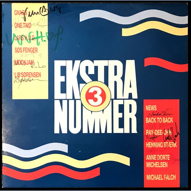 Ekstra Nummer 3 - 1990 Danish Ekstra Bladet label 12-track LP - Fully Autographed By All Artists