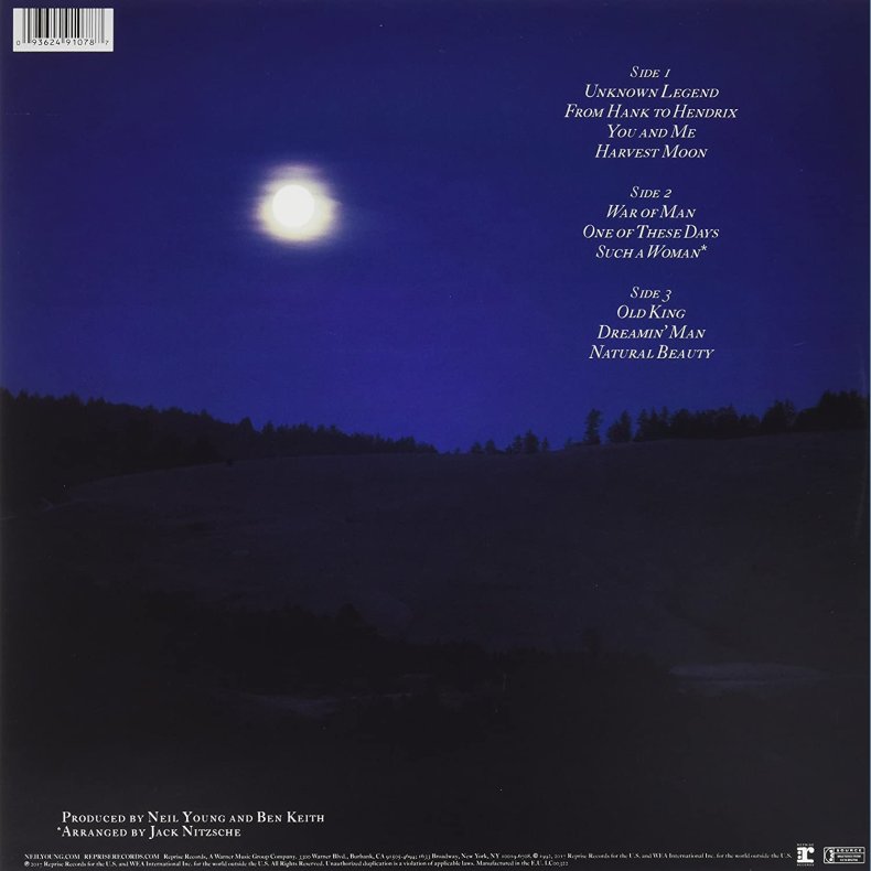 Harvest Moon - 2017 European Reprise Label 10-track 3-Sided 2LP Reissue